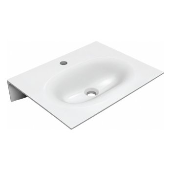 Lavoar suspendat Scarabeo VEIL 60,5x46 cm, alb, lucios